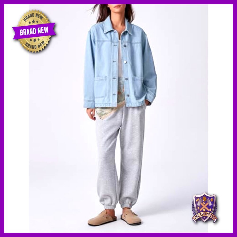 Oversized Denim Jacket Shacket Button Down Long S… - image 2